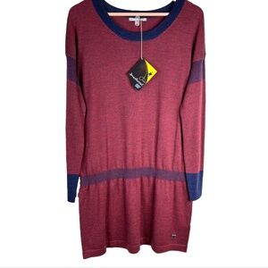 smartwool granite falls sweater dress Dark Blue Wool Winter Sweater Dress from NikkaPlace main image 0